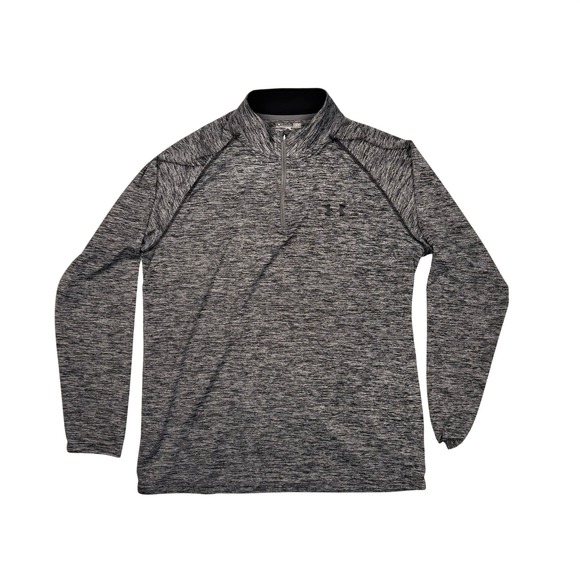 Under Armour Other - Under Armour Mens HeatGear 1/4 Zip Pullover Grey Space Dye Heather Large Loose